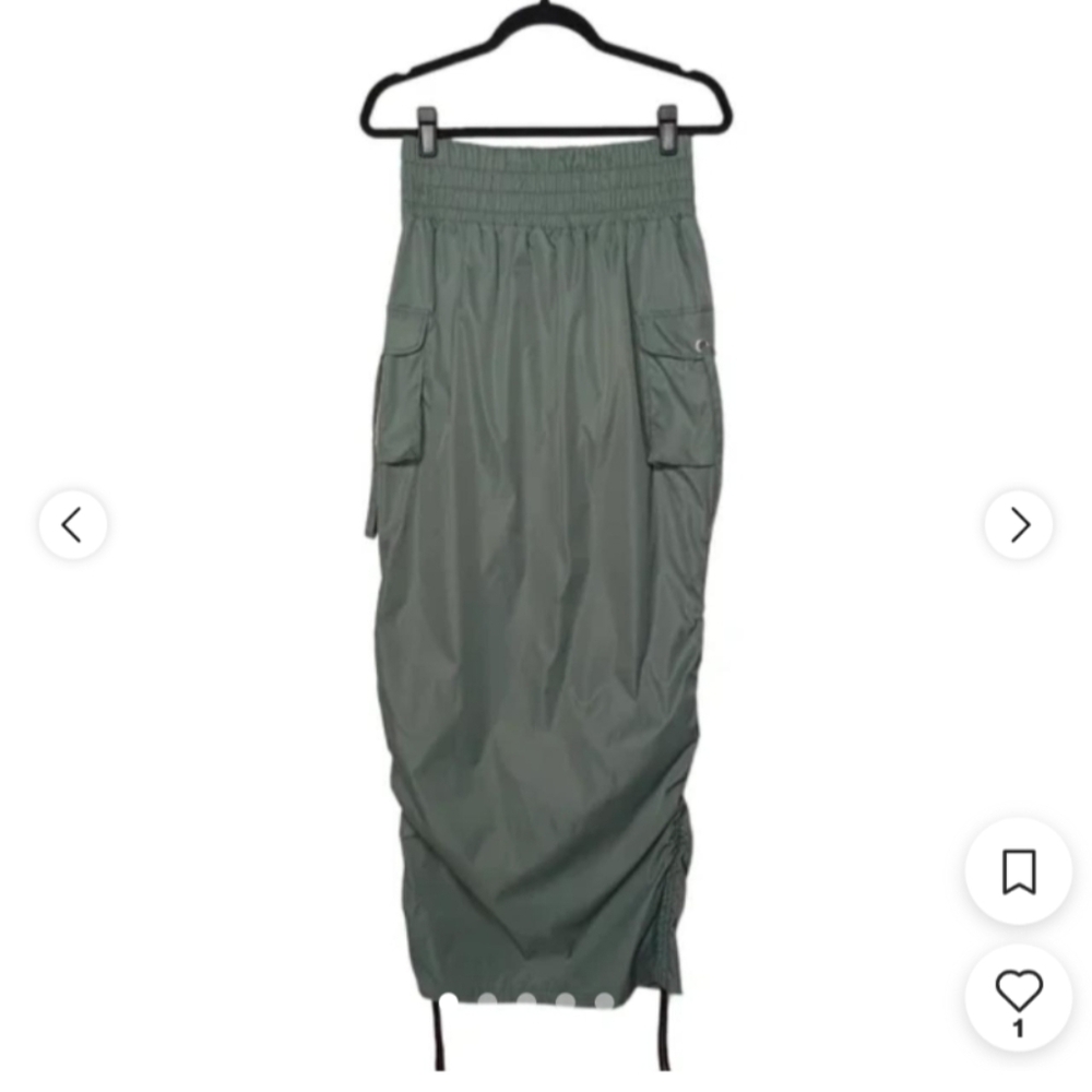 Dolls Kill Green Cargo Midi Skirt | Size L